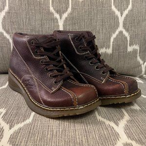 Dr. Martens Claudia Leather Lace-Up Boot with Embossed Flower